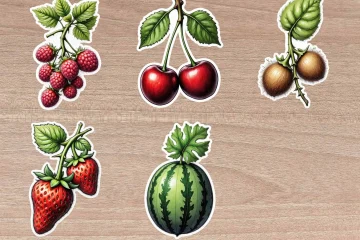 Handpainted Fruit Digital Stickers