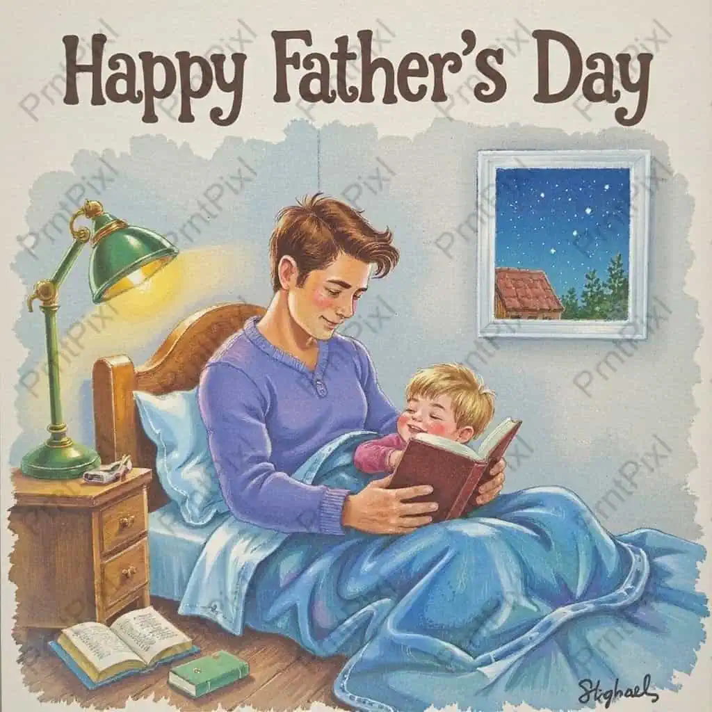 Happy Father's Day Poster Card Design