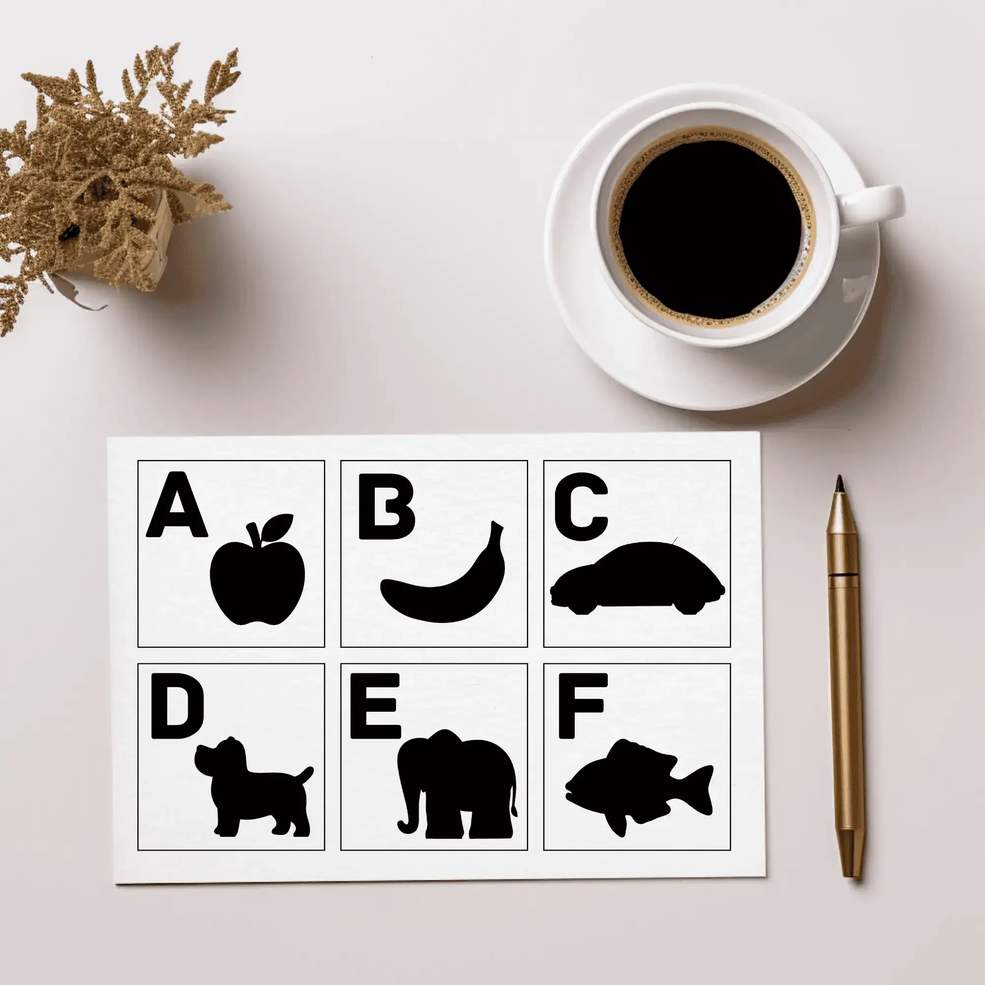 High Contrast Alphabet Flash Cards for Toddlers