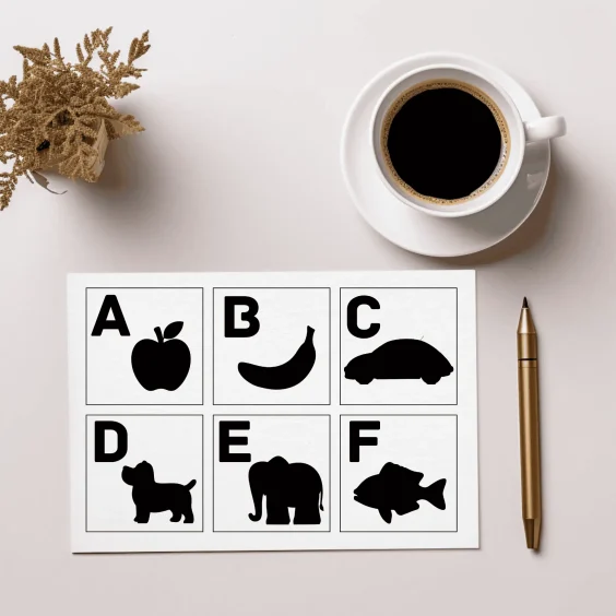 High Contrast Alphabet Flash Cards for Toddlers