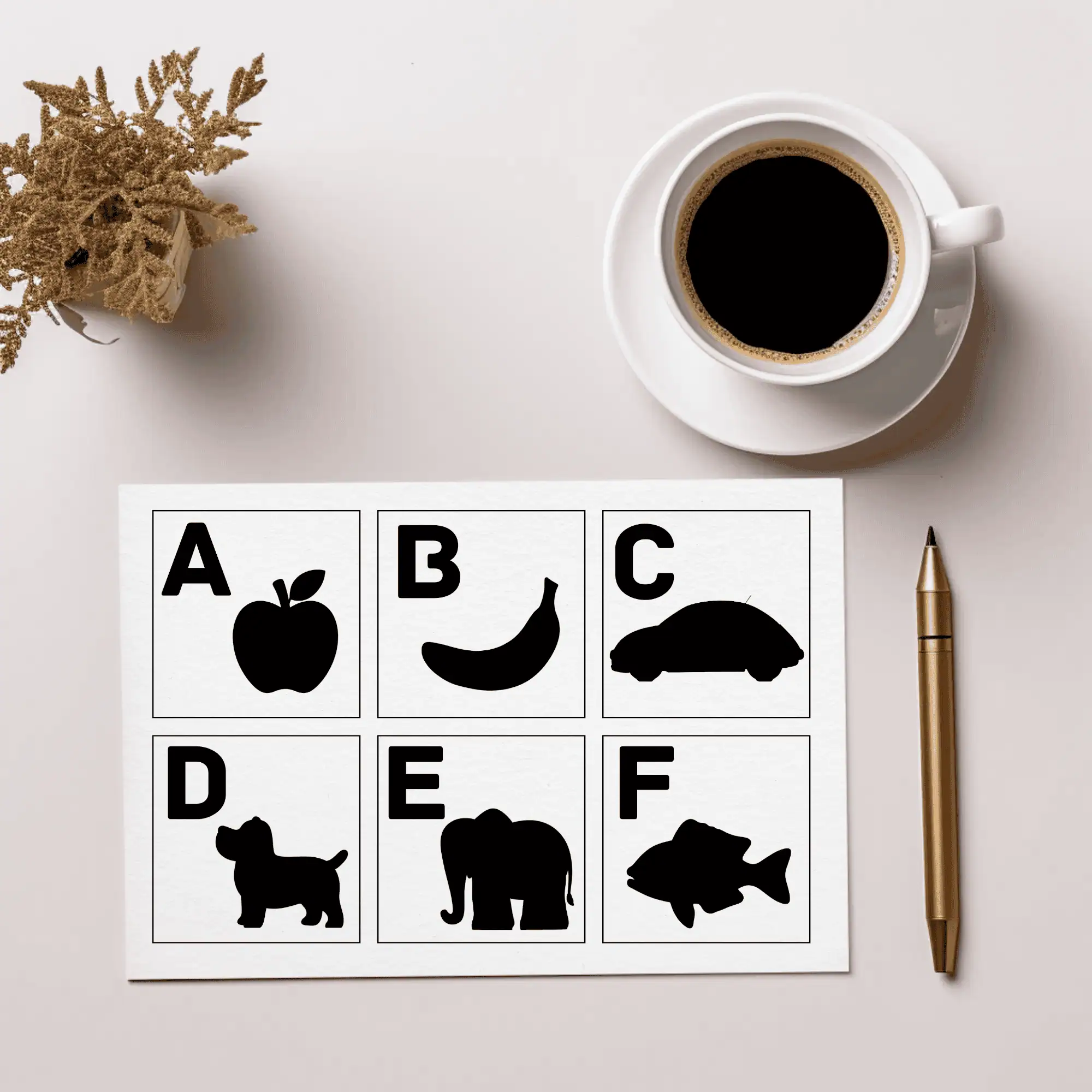 High Contrast Alphabet Flash Cards for Toddlers