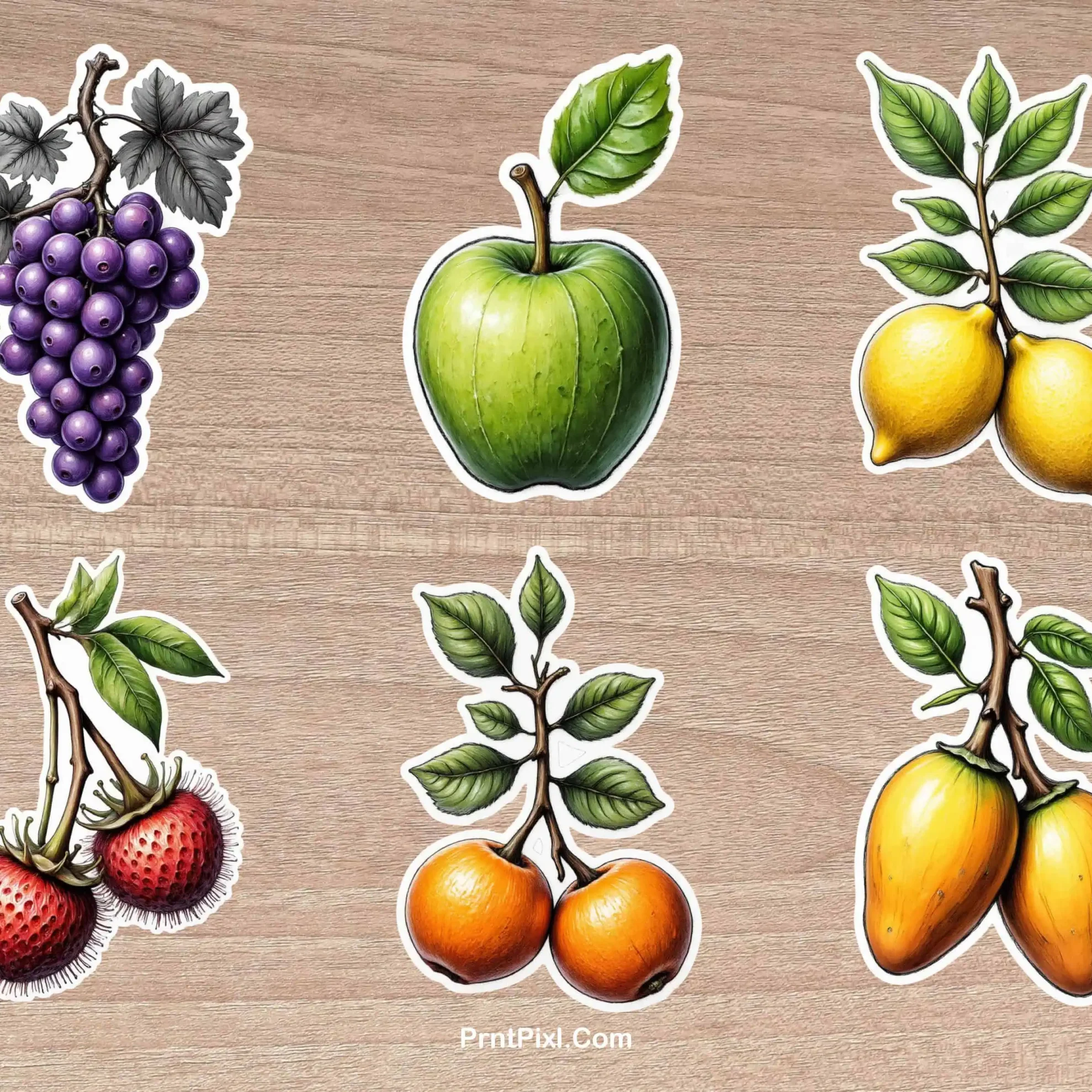 High Quality Fruit PNG Stickers