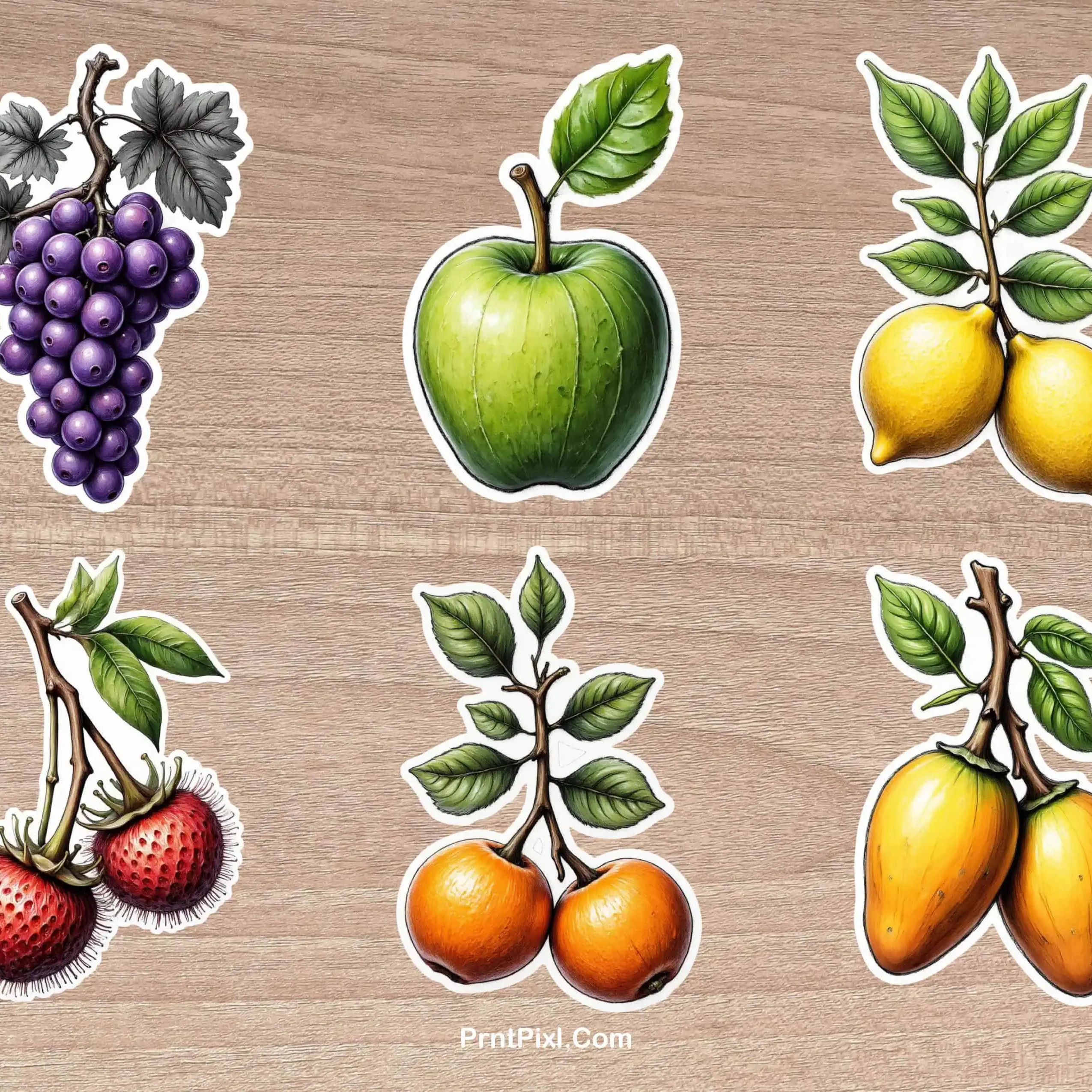High Quality Fruit PNG Stickers