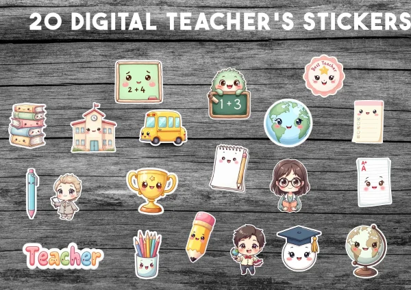 Kawaii Teacher Planner Stickers