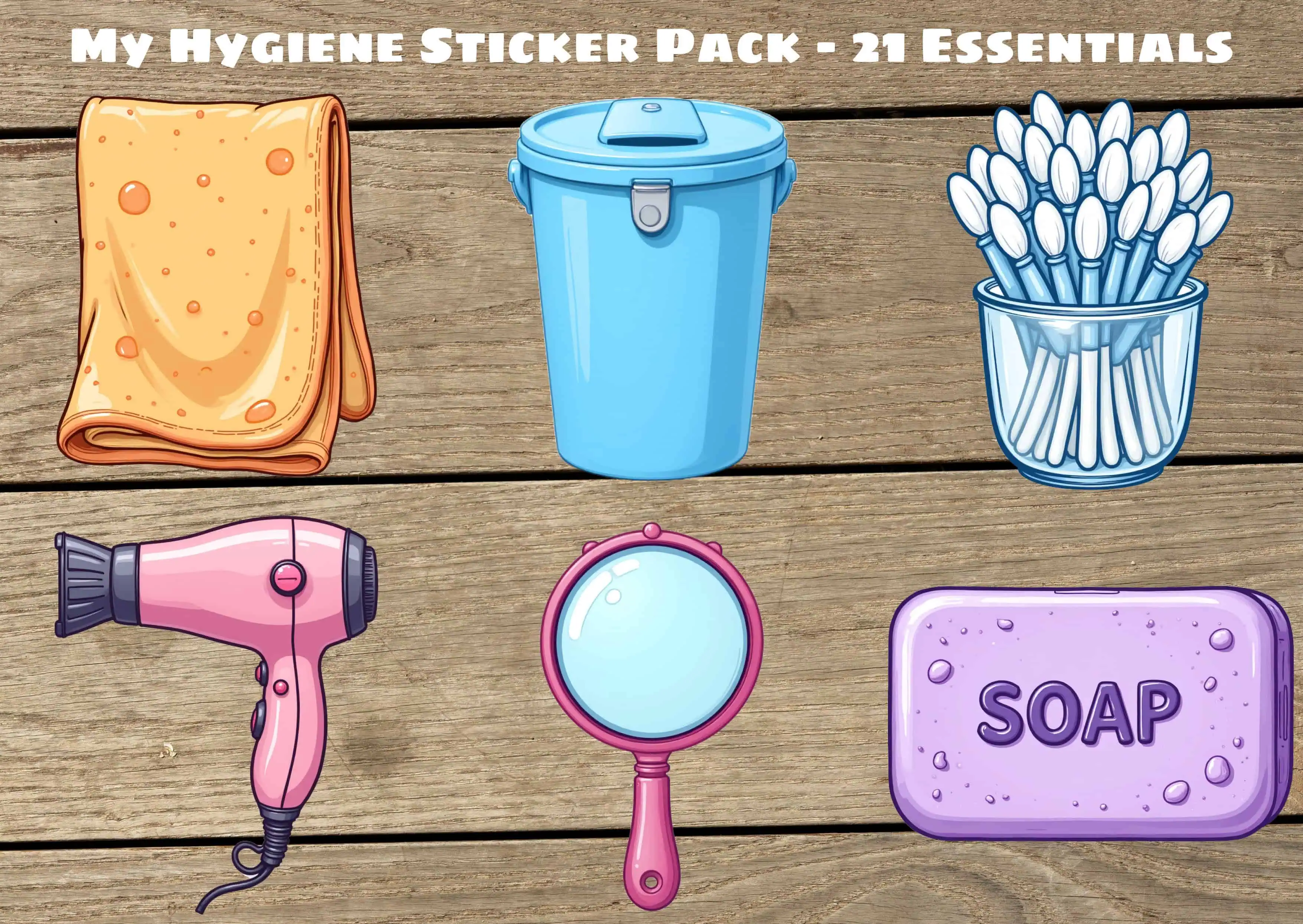 Kids Hygiene Routine Sticker Pack
