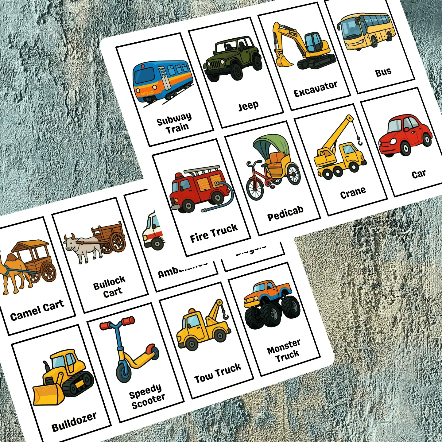 Land Transportation For Kids