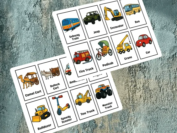 Land Transportation For Kids
