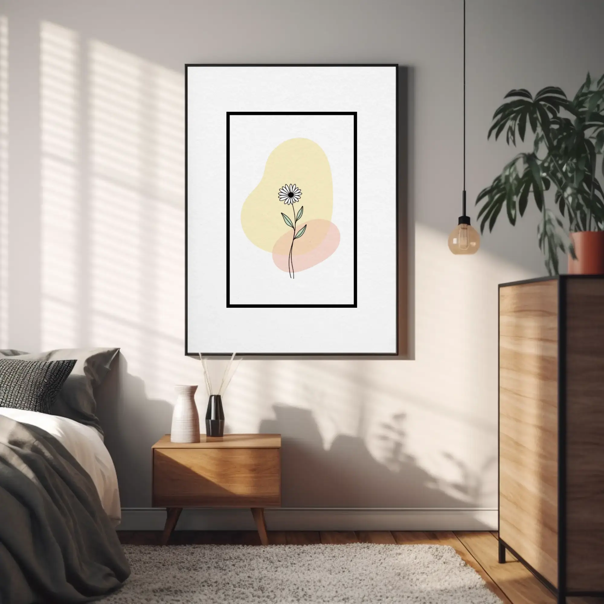 Modern Minimalist Floral Bouquet Art Print
