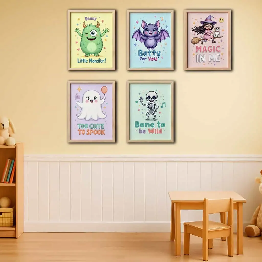 Pastel Halloween Wall Art Printable PNG