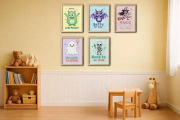Pastel Halloween Wall Art Printable PNG