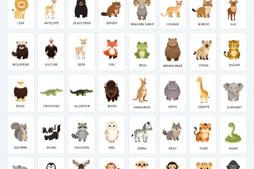Preschool Animal Vocabulary Flashcards PDF