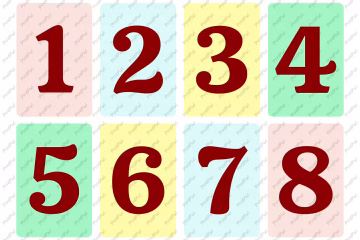 Preschool Flashcards Numbers
