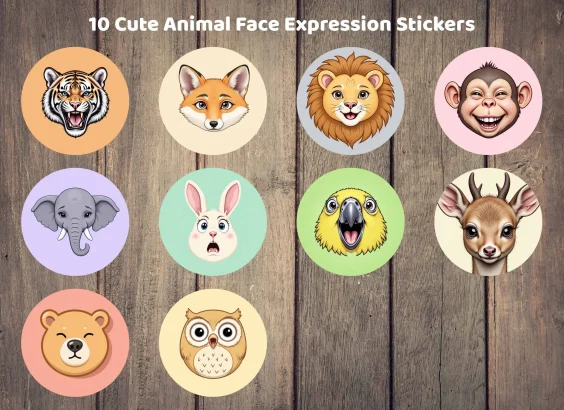 Printable Animal Expression Set
