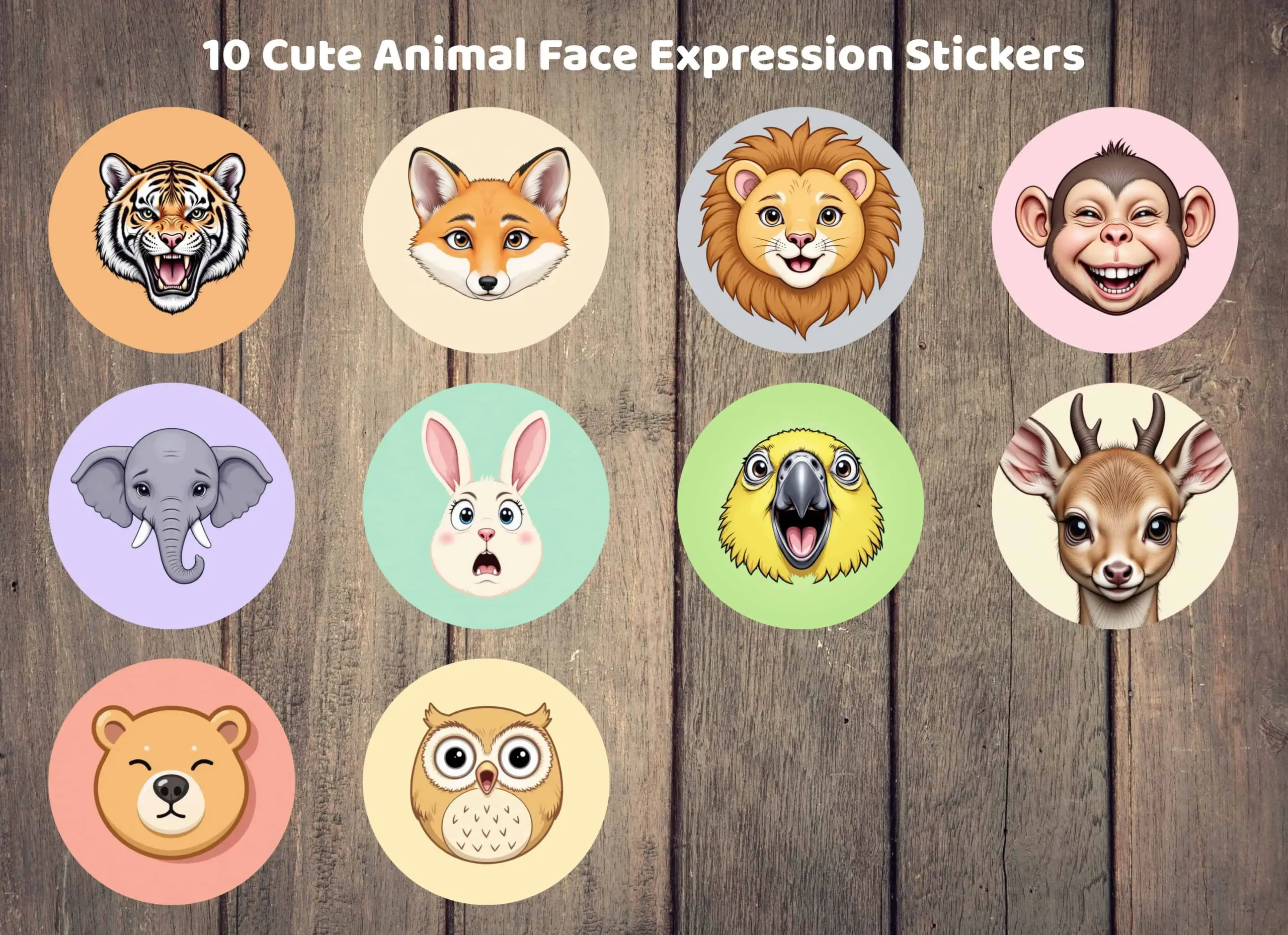 Printable Animal Expression Set