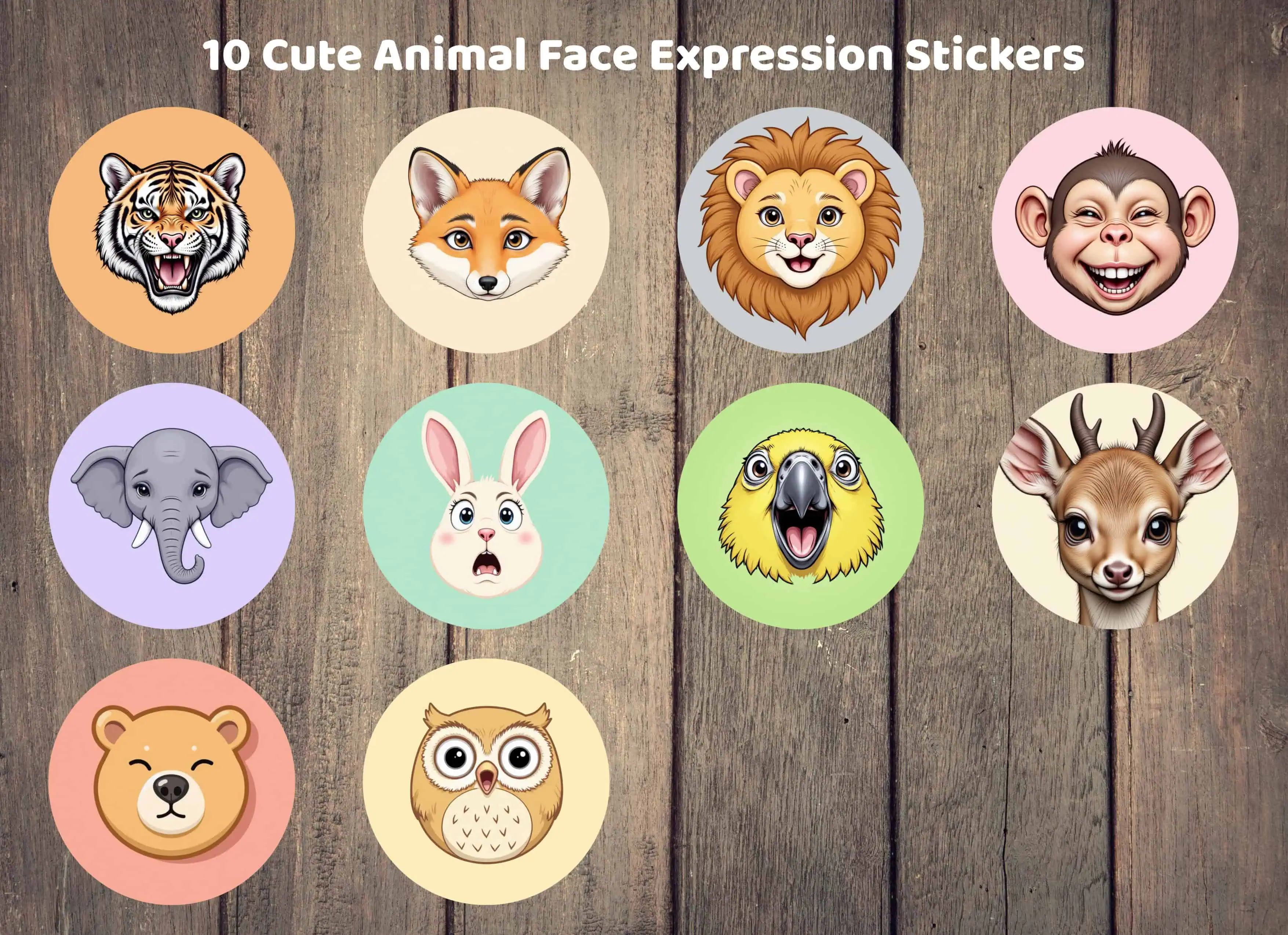 Printable Animal Expression Set