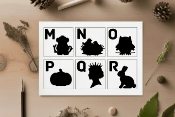 Printable Black and White ABC Flashcards