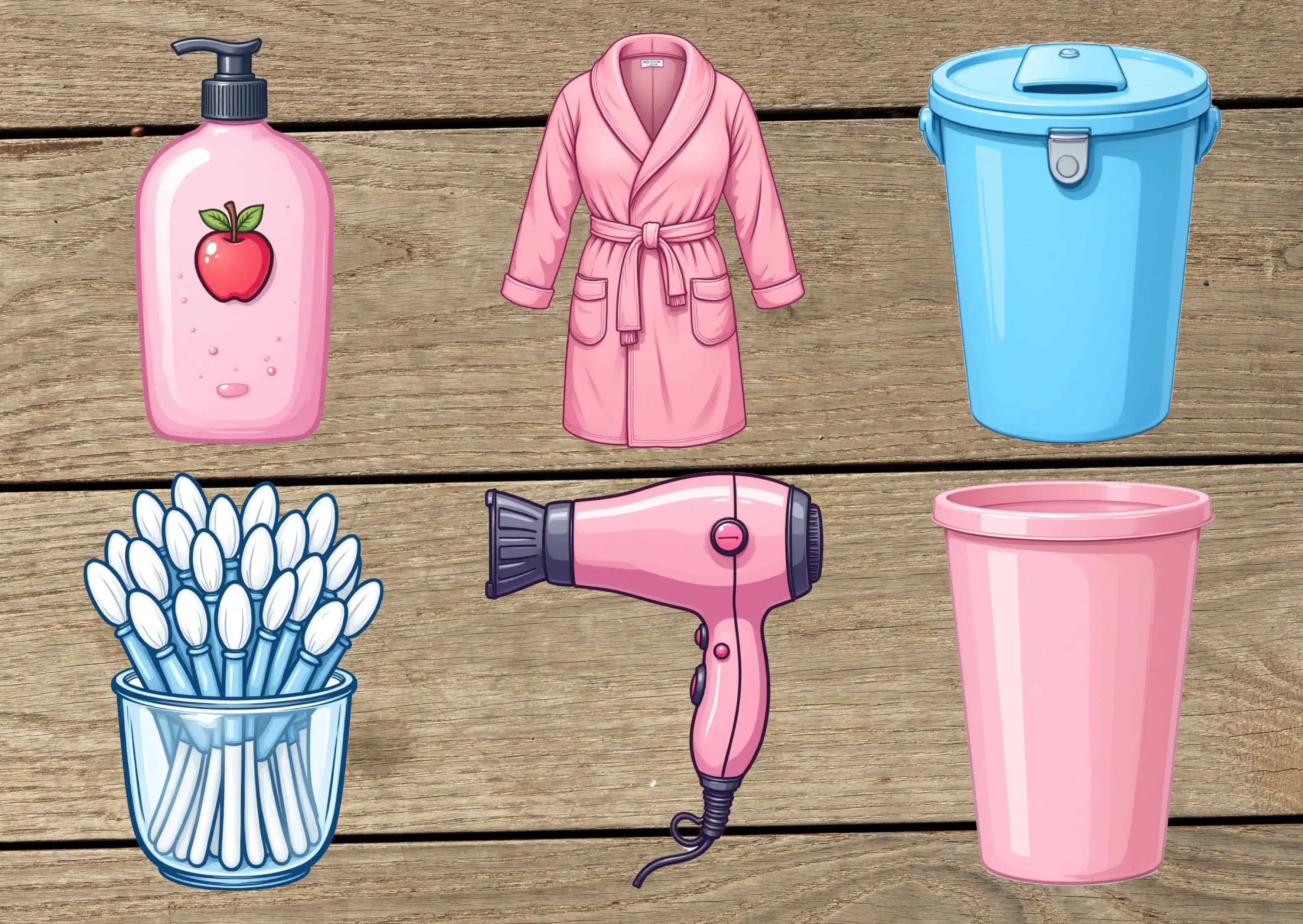 Printable Hygiene Stickers for Kids Routine Set