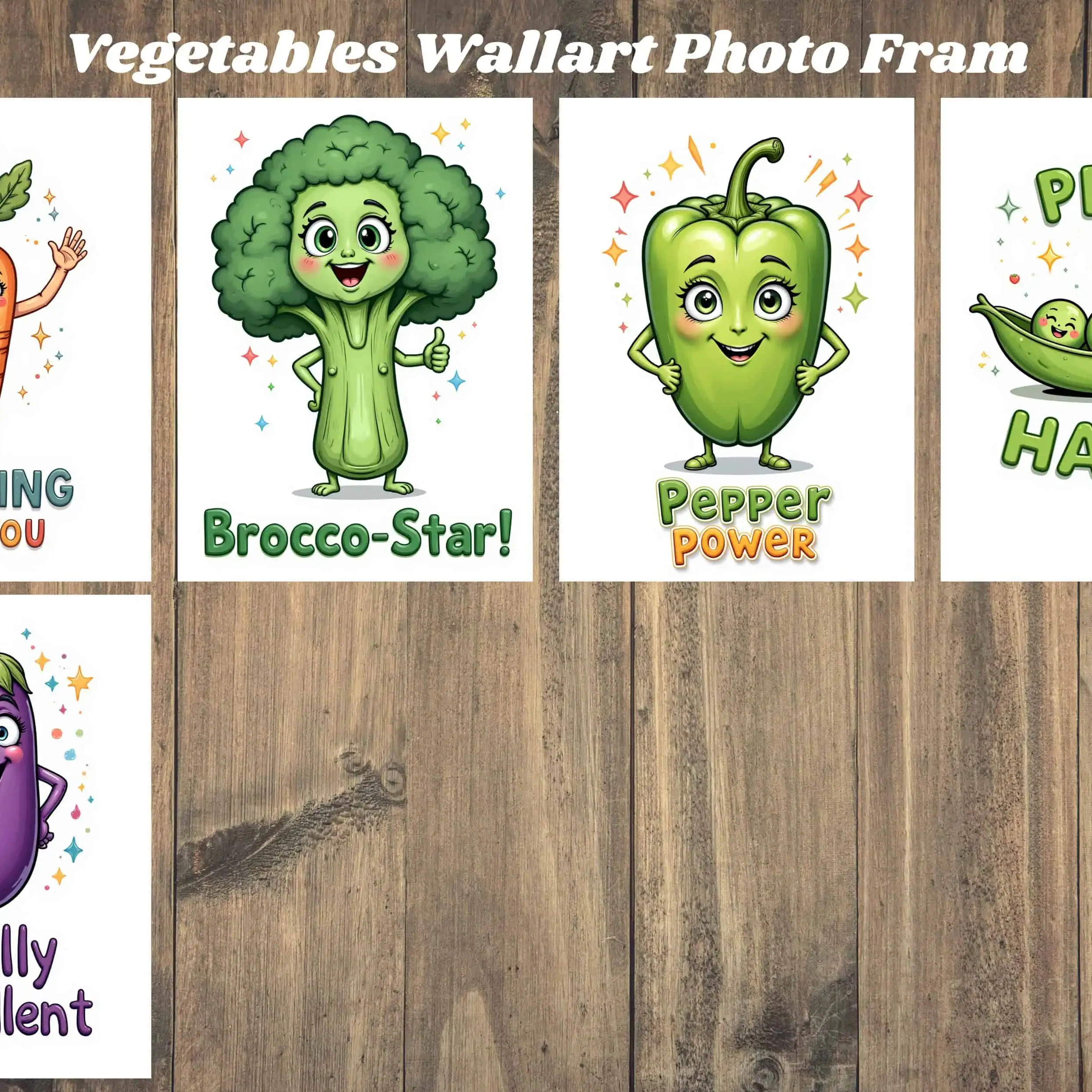 Printable Vegetable Artwork for Kindergarten Wall Display