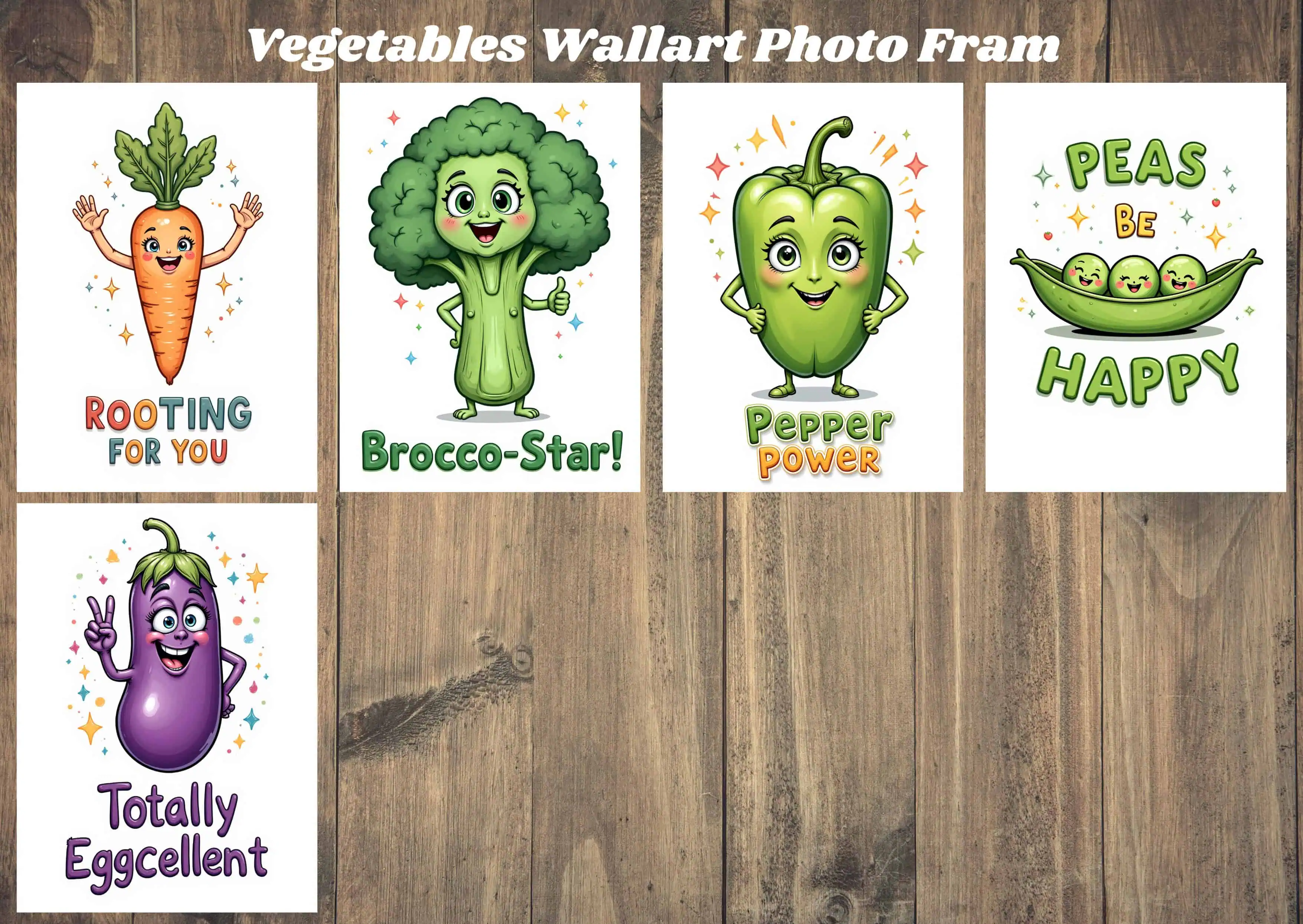 Printable Vegetable Artwork for Kindergarten Wall Display