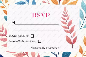 RSVP Botanical Leaves Template