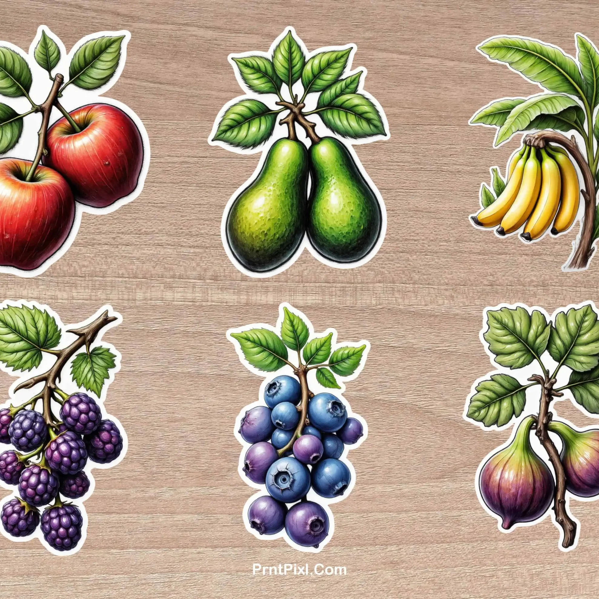 Realistic Watercolor Fruit Clipart