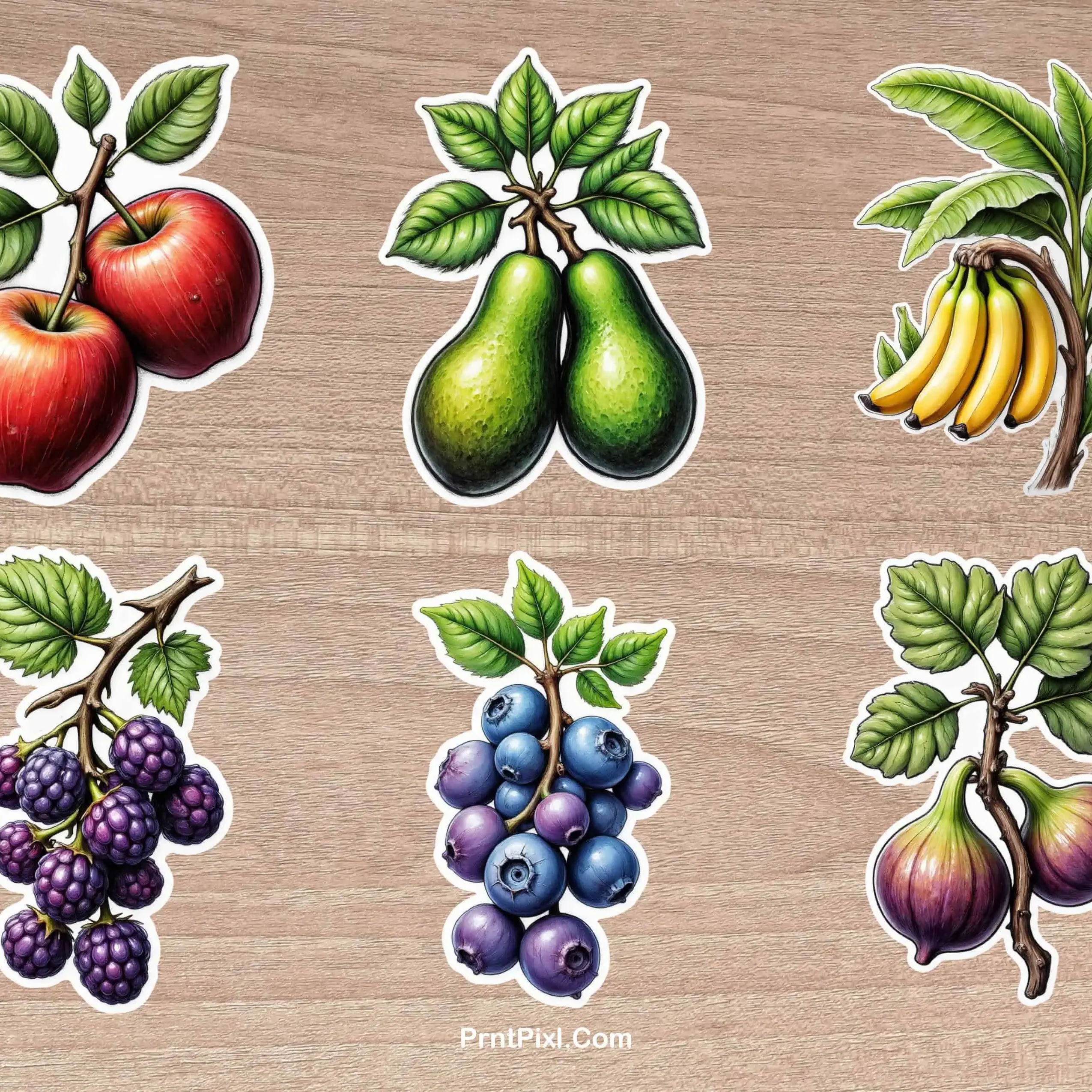 Realistic Watercolor Fruit Clipart