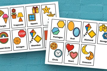 Sahpes Flashcard with real world example