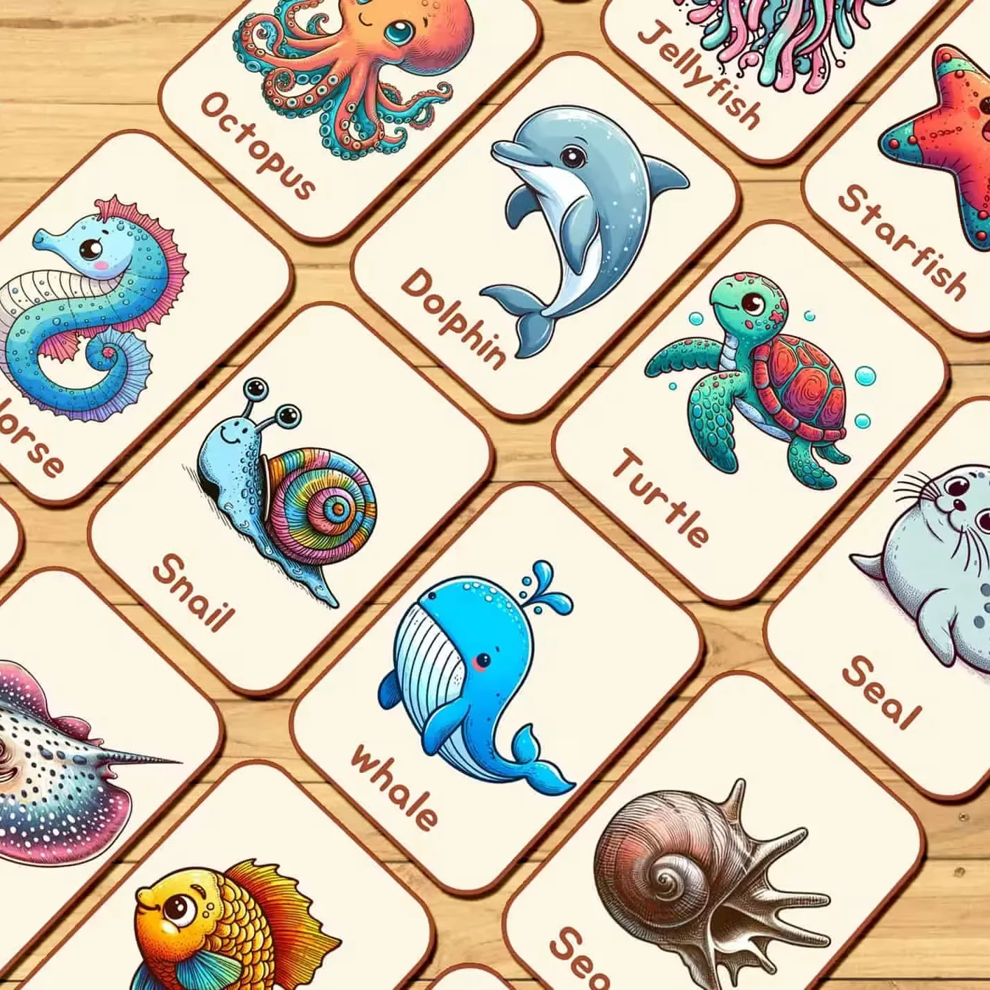 Sea Animal Flash Cards