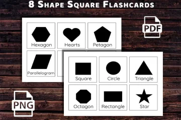 Shape Flashcards illustration_Black and White