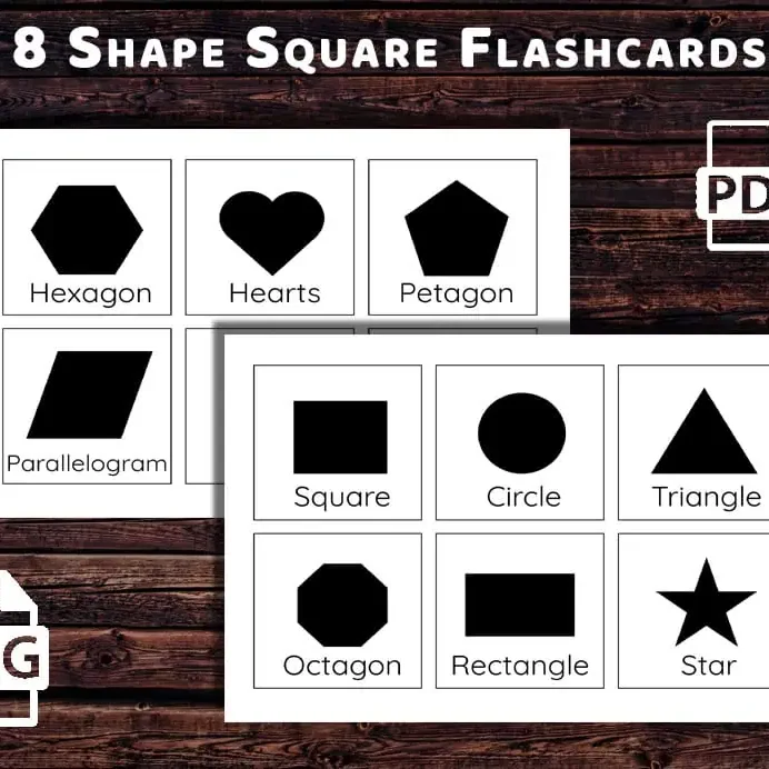 Shape Flashcards illustration_Black and White