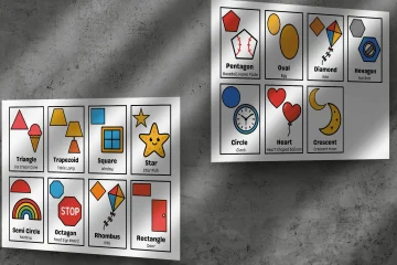 Shape Names with an example Flashcards