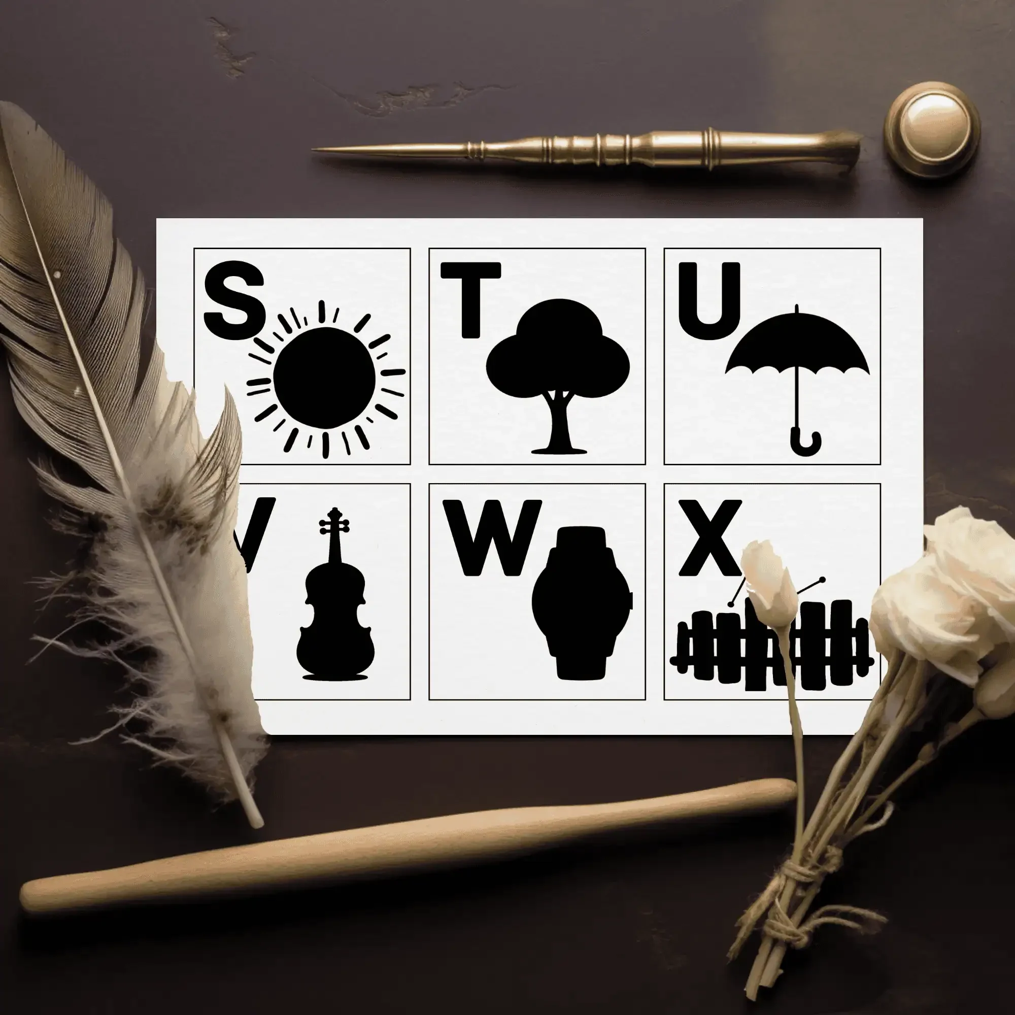 Square Alphabet Flashcards for Preschool Printable
