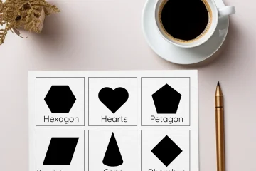 Square Shape Flashcards – Black on White Minimalist Set (PDF & PNG) - Image 3
