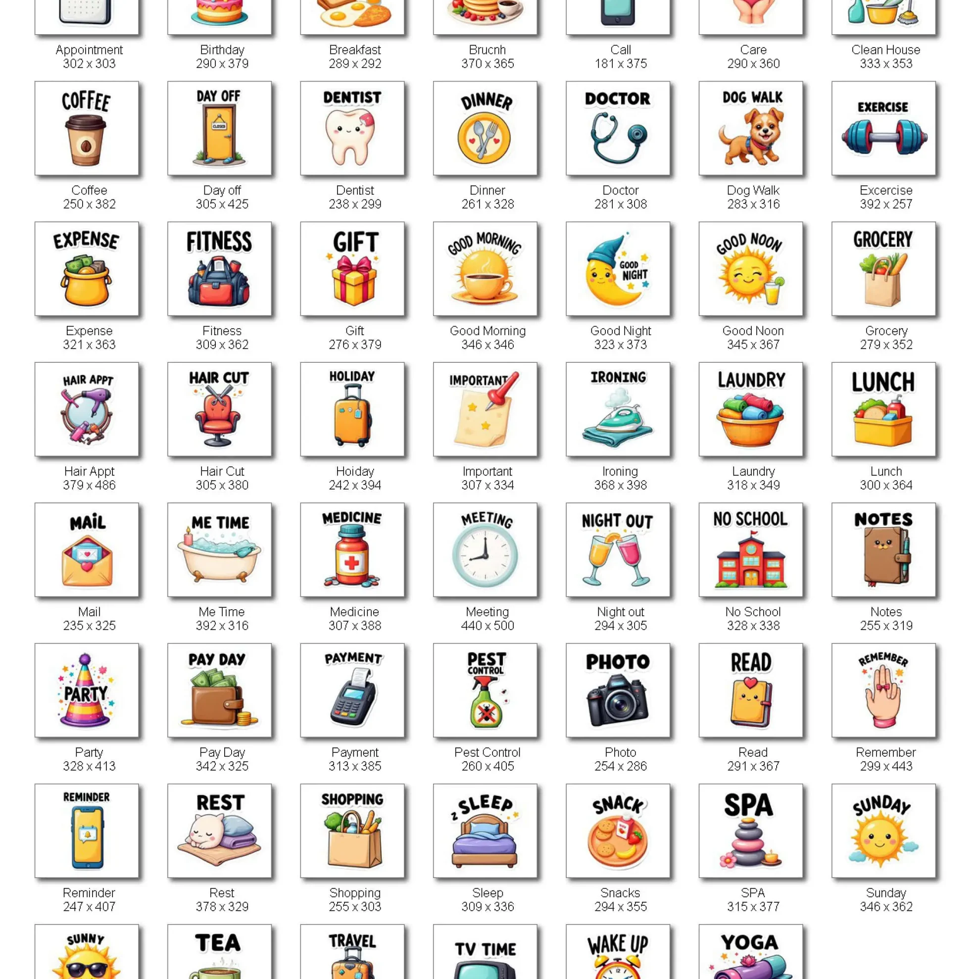 StickPixl Text Stickers Volume 2 Preview