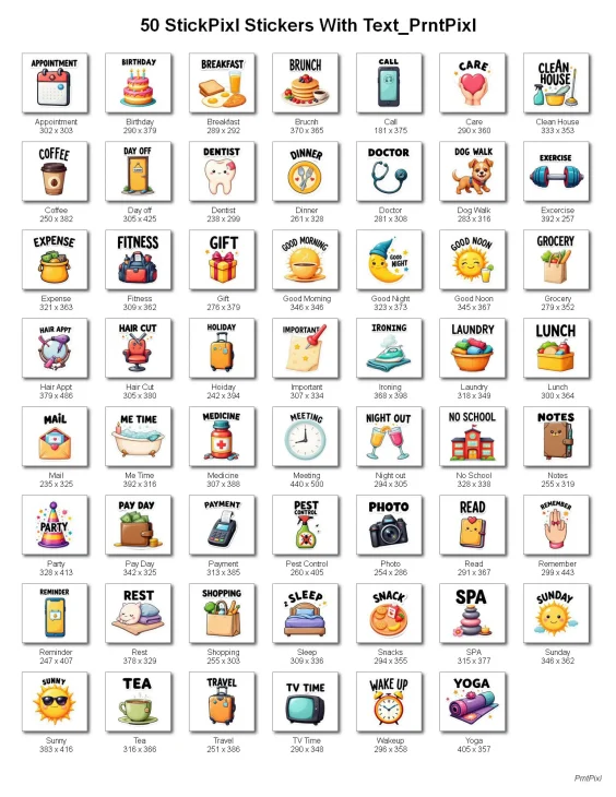 StickPixl Text Stickers Volume 2 Preview