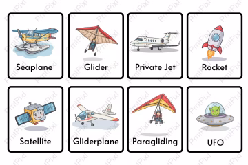 Transportation Flashcards For Kids