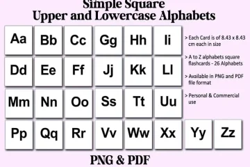 Upper & Lowercase Alphabets Flashcards