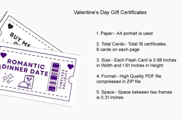 Valentine Day Gift Certificates Details
