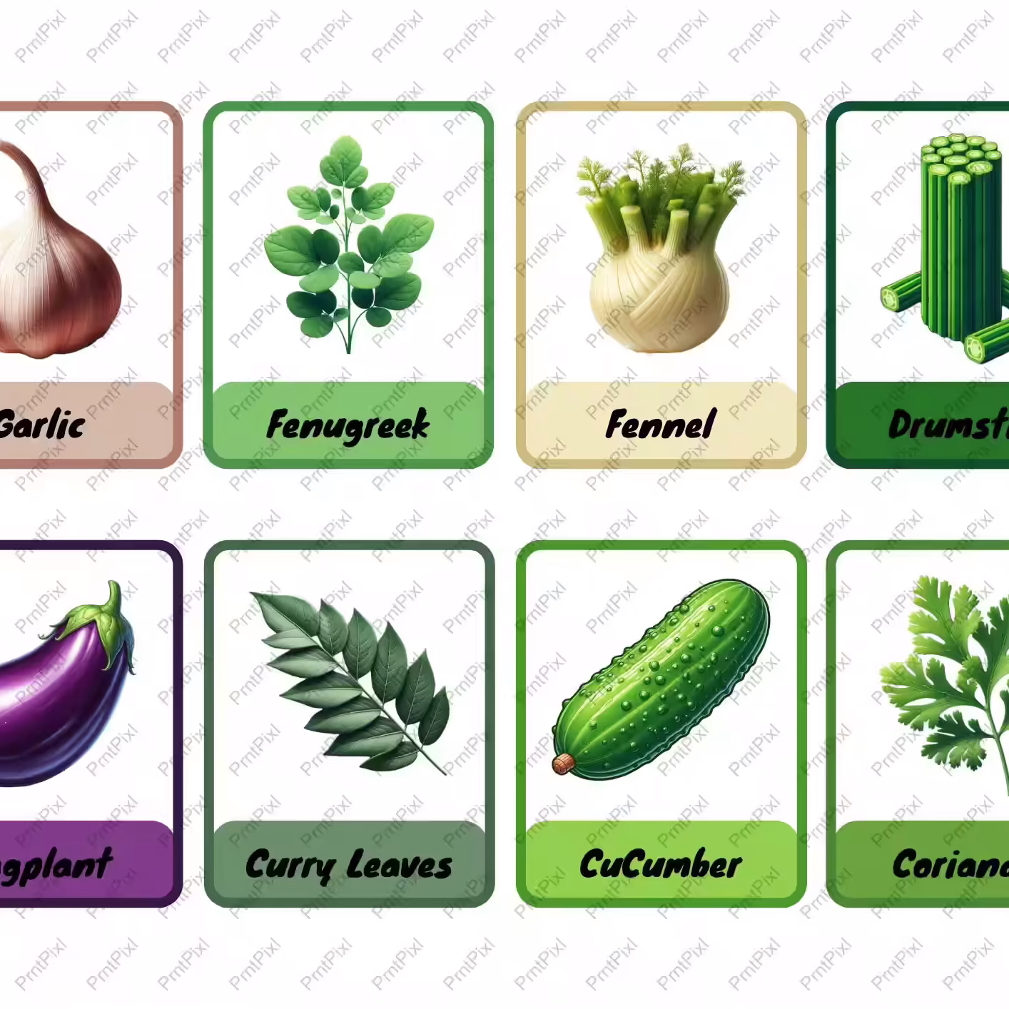 Vegetables Flashcards