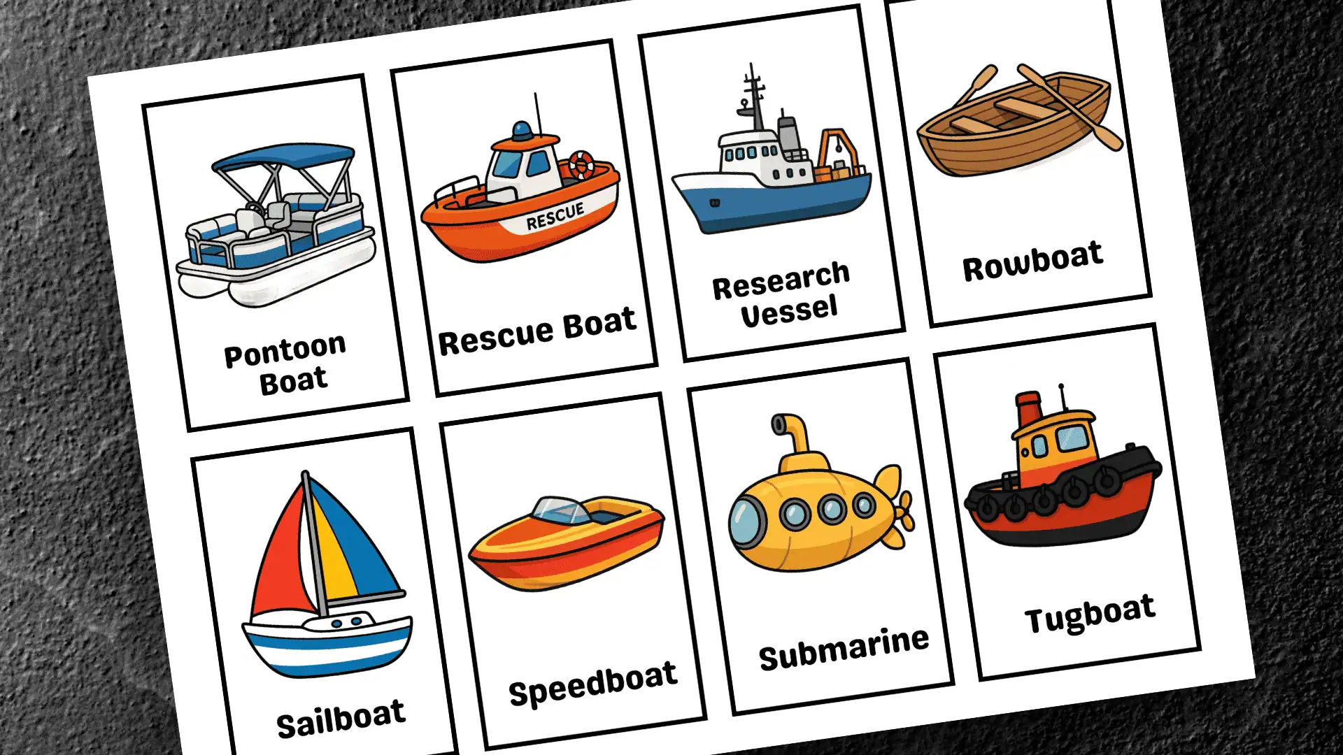 Water transportation Flashcards