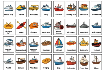 Water transportation for Kids Printable PDF