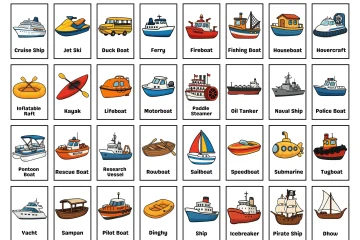 Water transportation for Kids Printable PDF