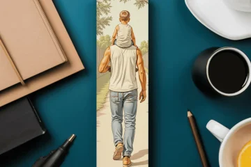 Watercolor Father's Bookmark
