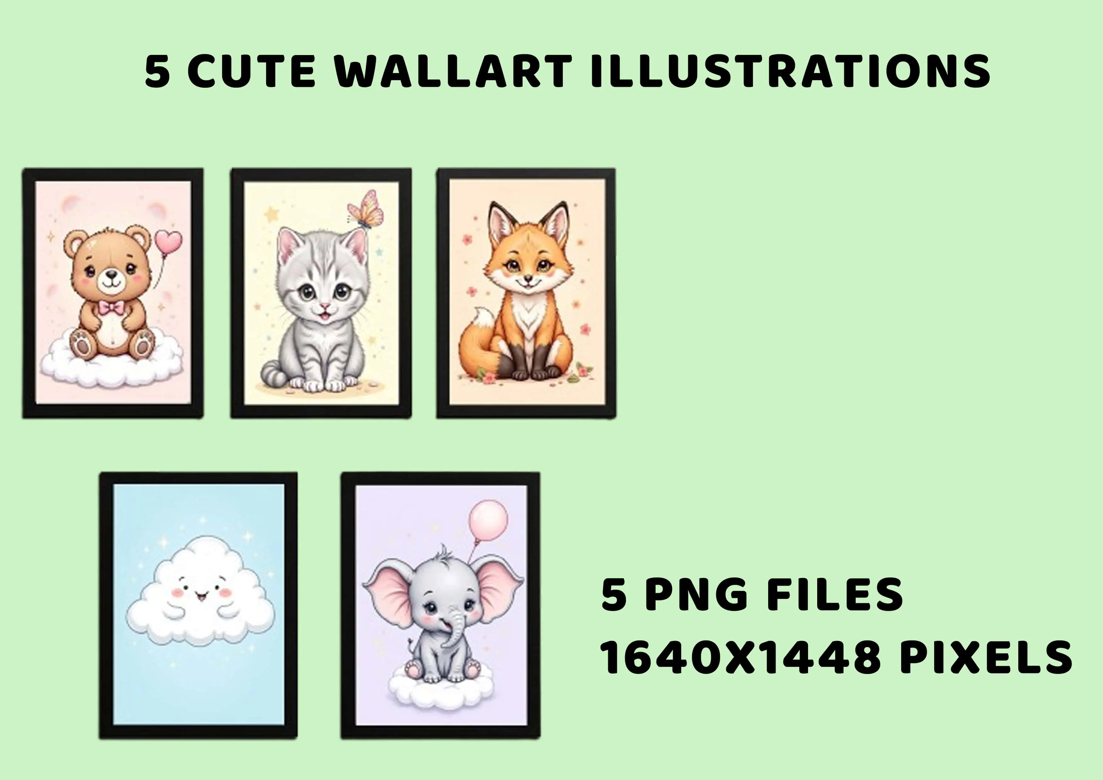 Whimsical Woodland Animal Printable Mockup