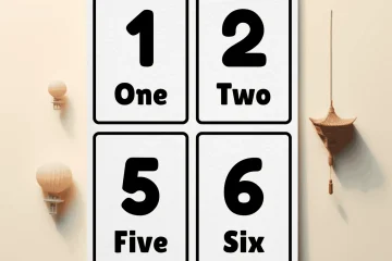 black and white number flashcards
