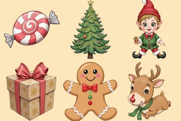 cute christmas illustrations png