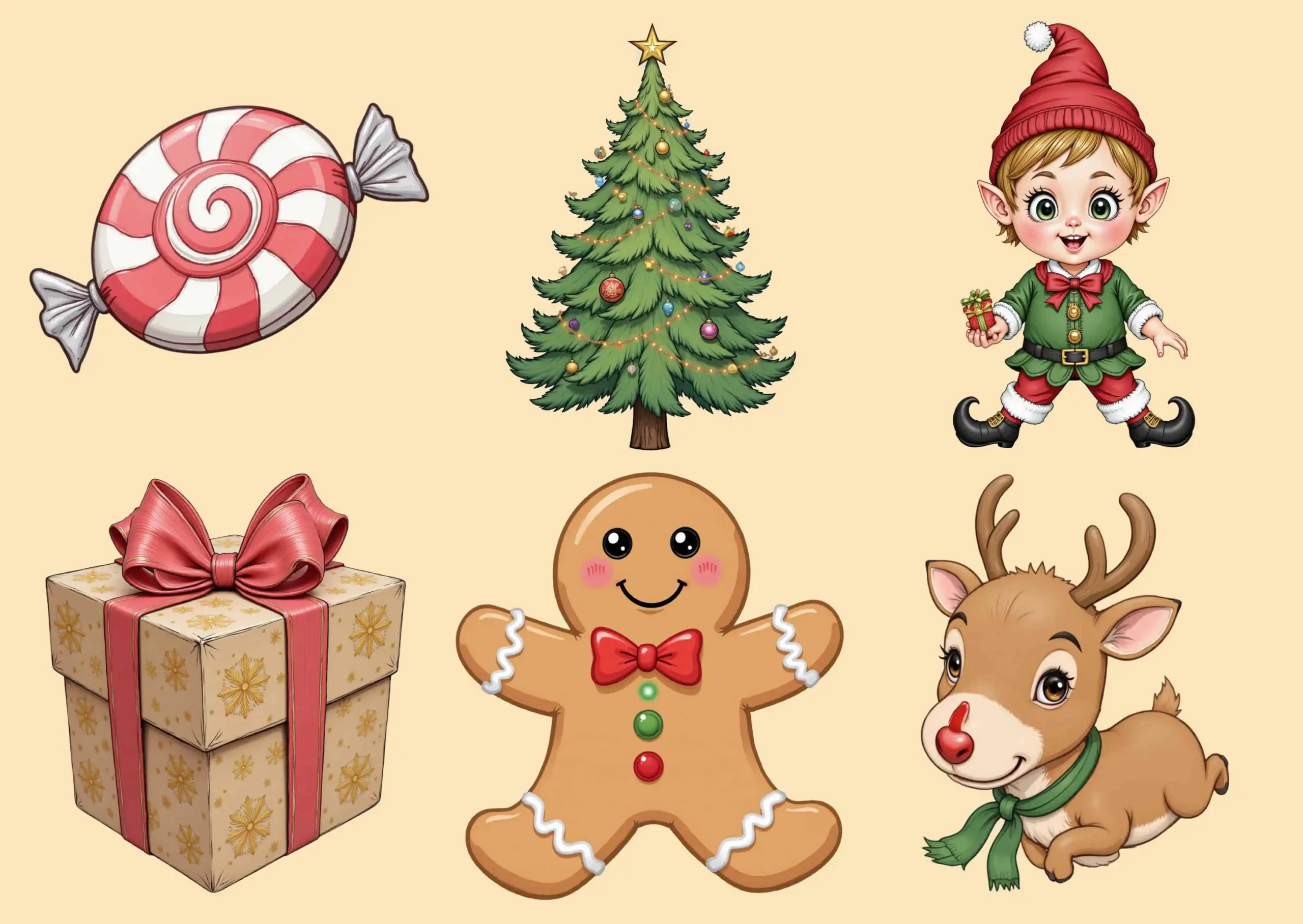 cute christmas illustrations png