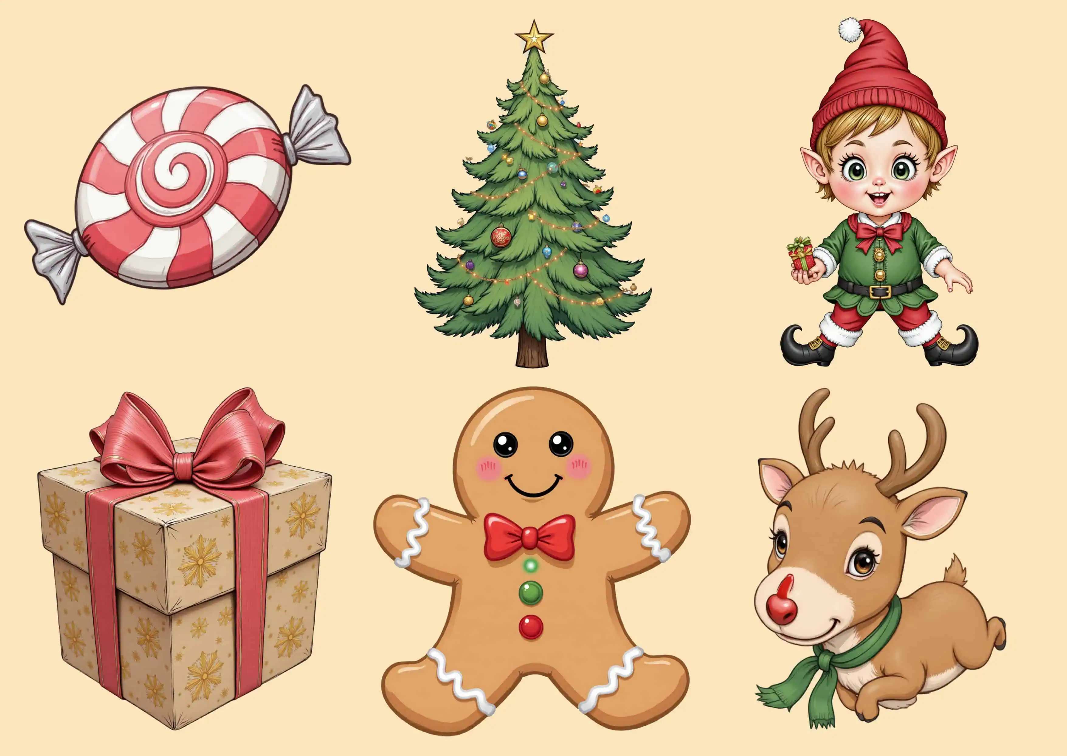 cute christmas illustrations png