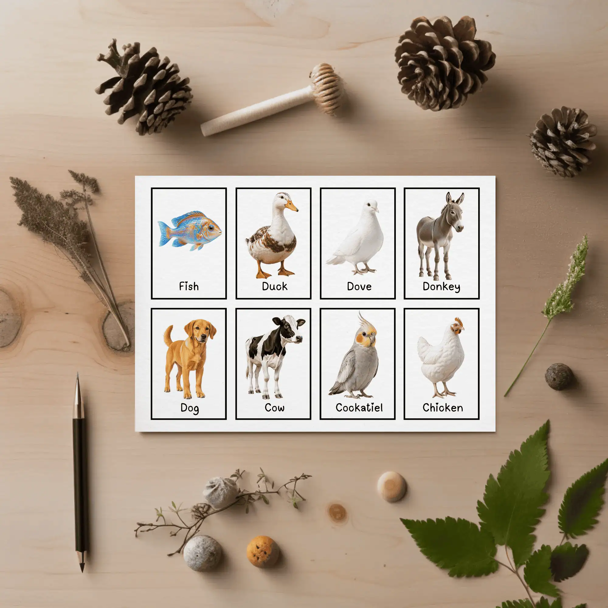 domestic and farm animals flashcards pdf free download