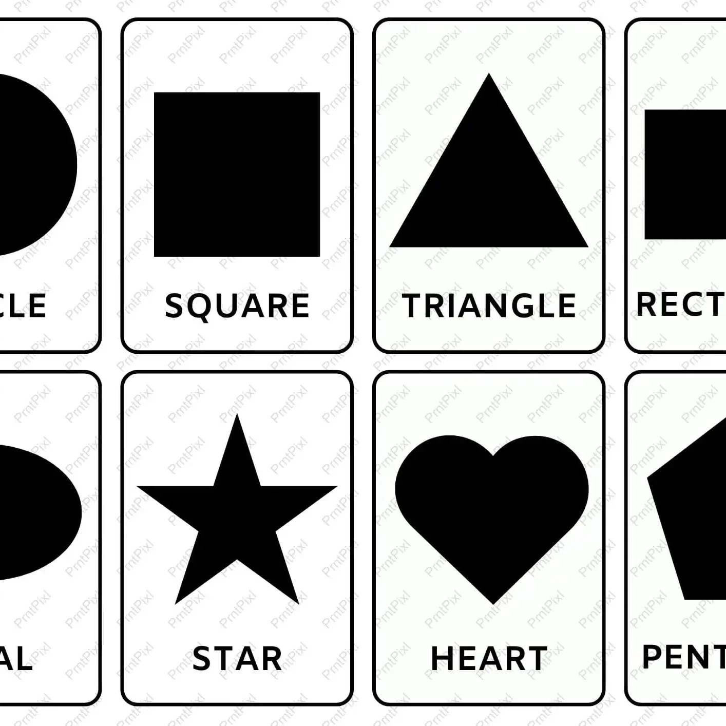 high contrast shape cards pdf
